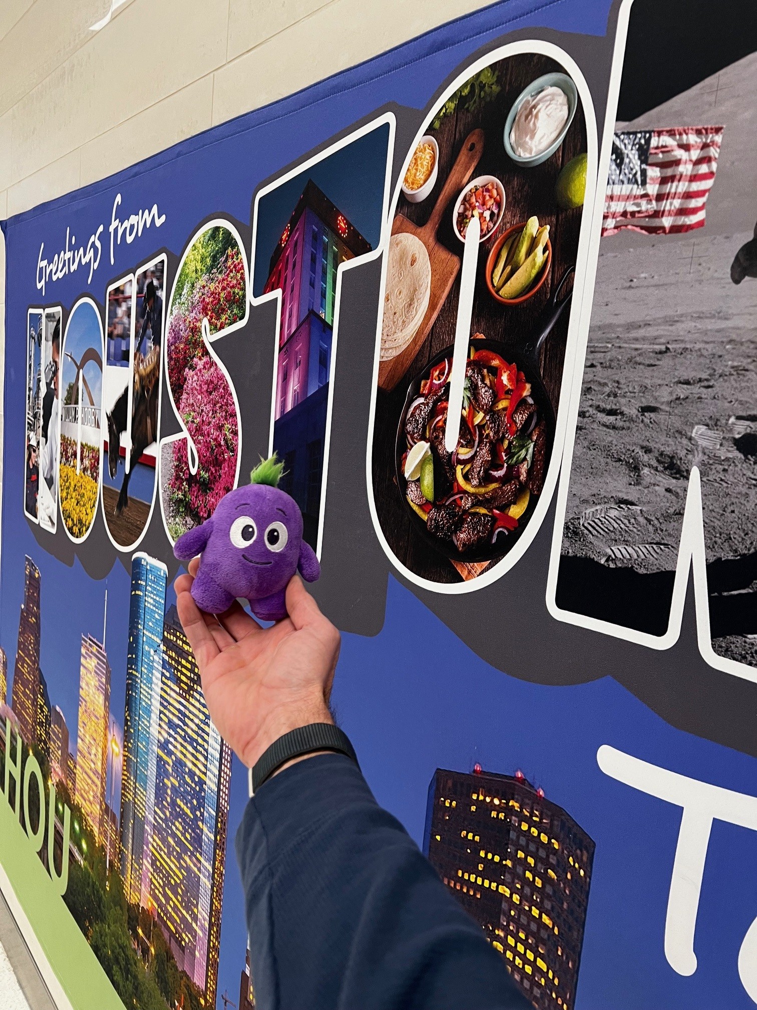 Person sitting in a throne style chair with crown royal branding.
